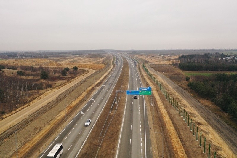 Tak w styczniu 2020 prezentował się odcinek F autostrady A1....
