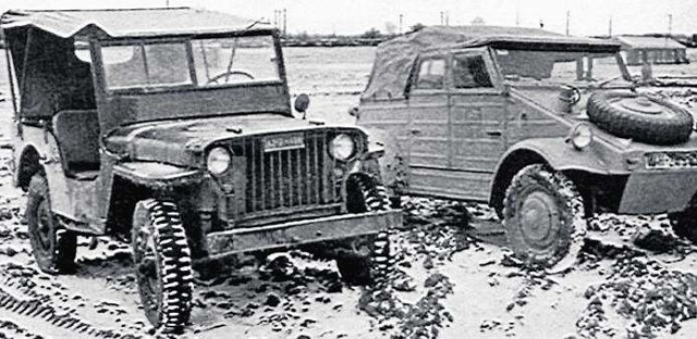 Amerykanie prowadzili testy porównawcze Jeepów i zdobycznych VW Typ 82 Kübelwagen