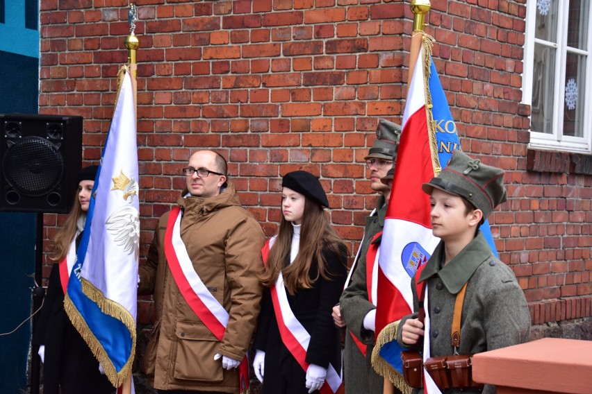 Odsłonięcie muralu Powstania Wielkopolskiego na budynku...