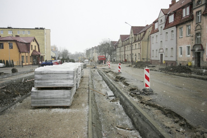 Trwa modernizacja ulicy Piłsudskiego w Słupsku (zdjęcia)