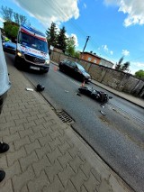 Wypadek z udziałem motocyklisty w Ujeździe. Na miejscu śmigłowiec LPR 