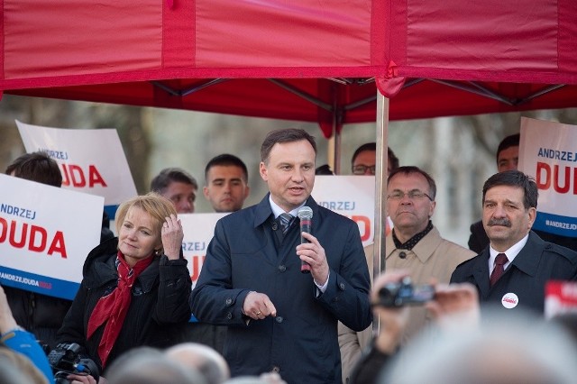 Andrzej Duda spotkał się z mieszkańcami Słupska.