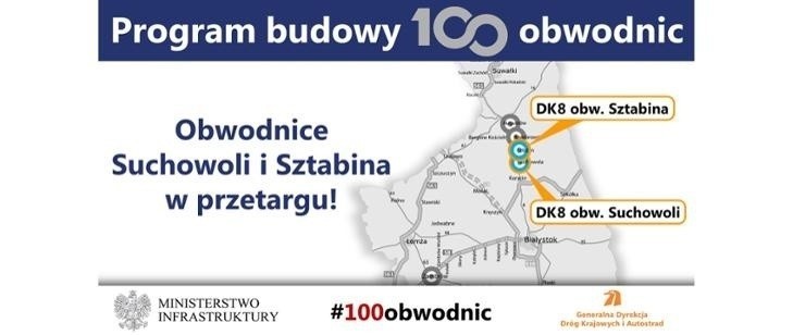 DK 8. Cztery firmy starały się o budowę obwodnicy Suchowoli. Największe szanse na jej wykonanie ma Budimex