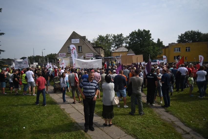 Protest przeciwko sprzedaży kopalni Makoszowy Zabrze