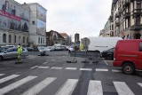 Dworcowa w Katowicach została zamknięta dla ruchu ZDJĘCIA Startuje przebudowa ulicy w deptak