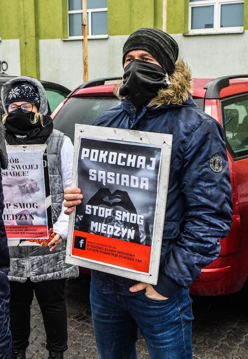 07.12.2019 Bydgoszcz - protest antysmogowy na Miedzyniu