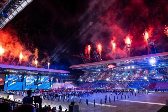 Ceremonia otwarcia igrzysk europejskich na stadionie Wisły w Krakowie wypadła niezwykle okazale