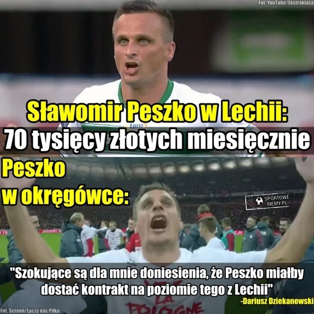 Sławomir Peszko - bohater MEMÓW z Wieczystej Kraków! Zobacz śmieszne obrazki [21.11.2020]