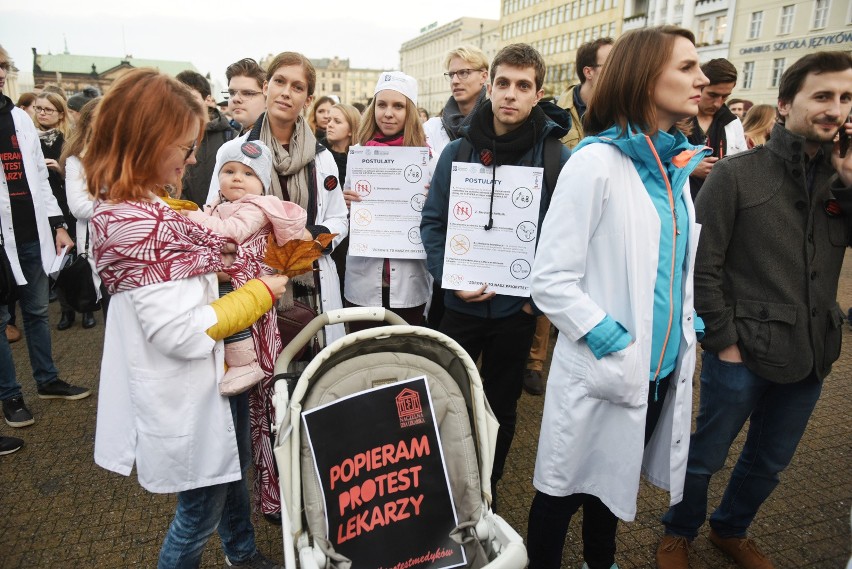 Protest lekarzy w Poznaniu, zorganizowany w październiku...