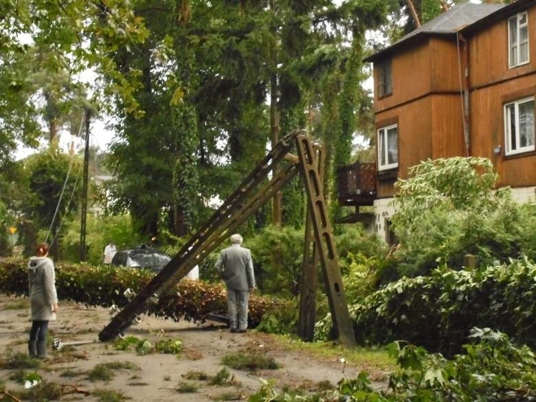 Skutki nawałnicy w Kolumnie w 2017 r.