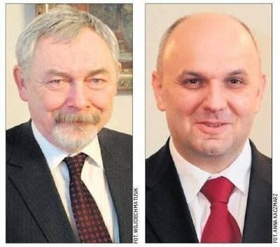 Jacek Majchrowski, prezydent Krakowa i (z prawej) Andrzej Hawranek, radny PO
