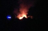 Pożar na działkach w Kostrzynie. Spaliła się altanka [WIDEO CZYTELNIKA]