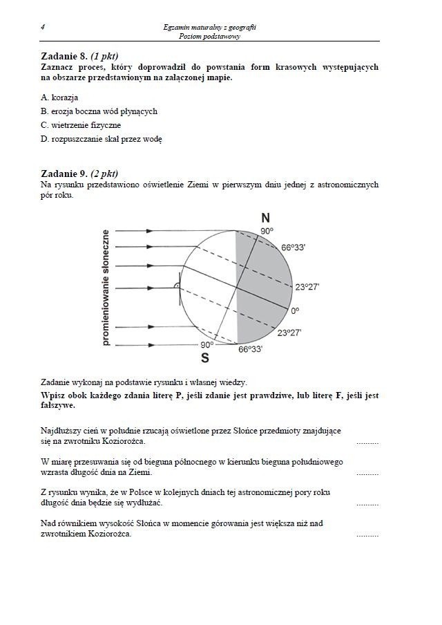 Matura 2014 Geografia - podstawa [ARKUSZE, ODPOWIEDZI]