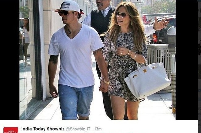 Casper Smart i Jennifer Lopez (fot. screen z Twitter.com)