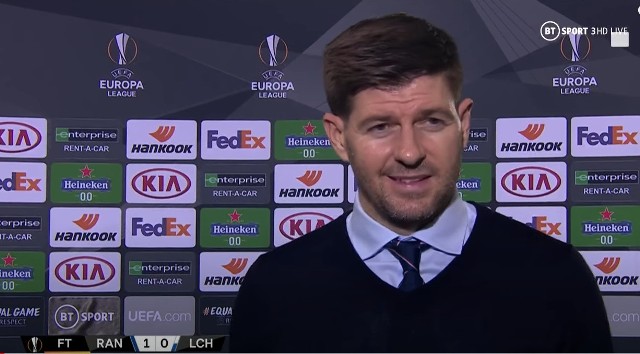 Steven Gerrard po meczu cieszył się ze skutecznej realizacji swojego planu na mecz z Lechem Poznań.