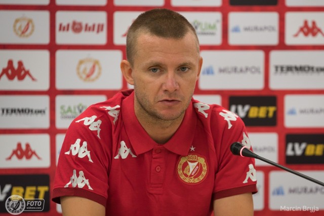 Trener drużyny Widzewa w futsalu Marcin Stanisławski