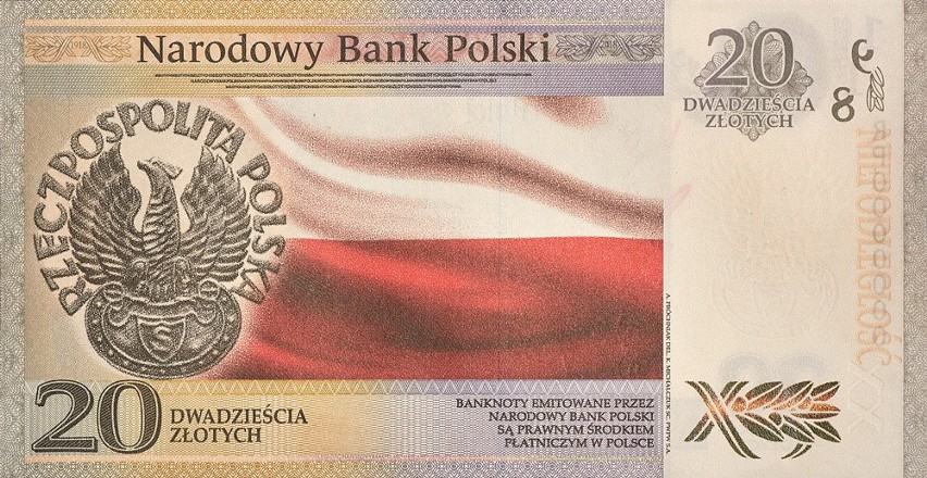 Nowy banknot o nominale 20 złotych z Piłsudskim - tak wygląda