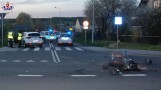 Wypadek w Wólce Kraśniczyńskiej. Po zderzeniu z osobówką rannych zostało dwóch mężczyzn z motocykla 