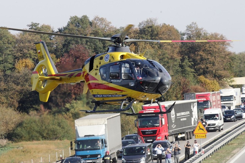 Wypadek na autostradzie A4, zdjęcie ilustracyjne