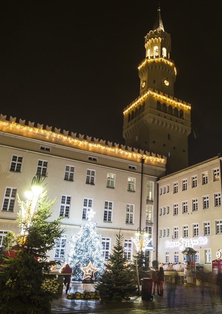 Ozdoby świąteczne w centrum Opola.