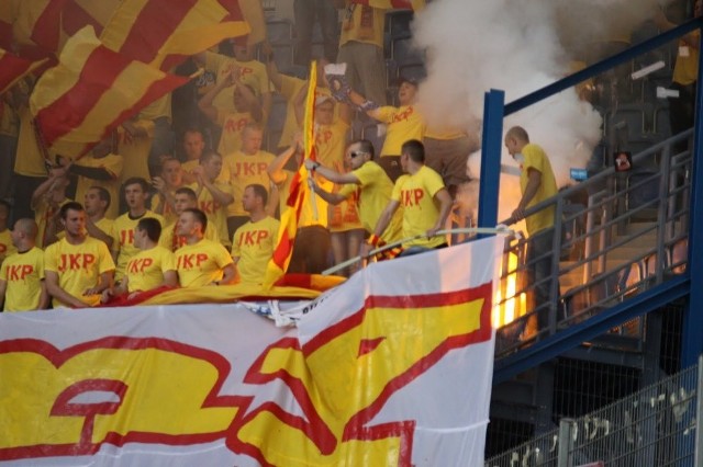 Kibice na meczu Lech Poznań - Korona Kielce