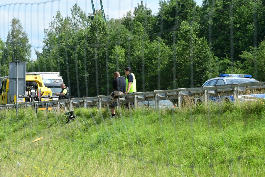 Wypadek na A4 na wysokości ul. Szopienickiej w Katowicach