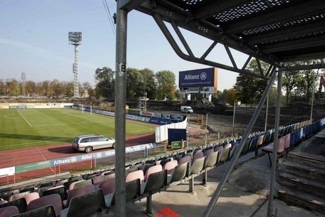 Trwa przebudowa na stadionie w Zabrzu, dlatego obiekt nie został dopuszczony do użytku