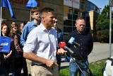 Pracownicy poczty domagają się zmian. Konferencja Lewicy w Kielcach w Święto Pracy