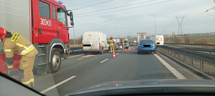 Wypadek w Gdańsku na trasie S7 23.02.2023