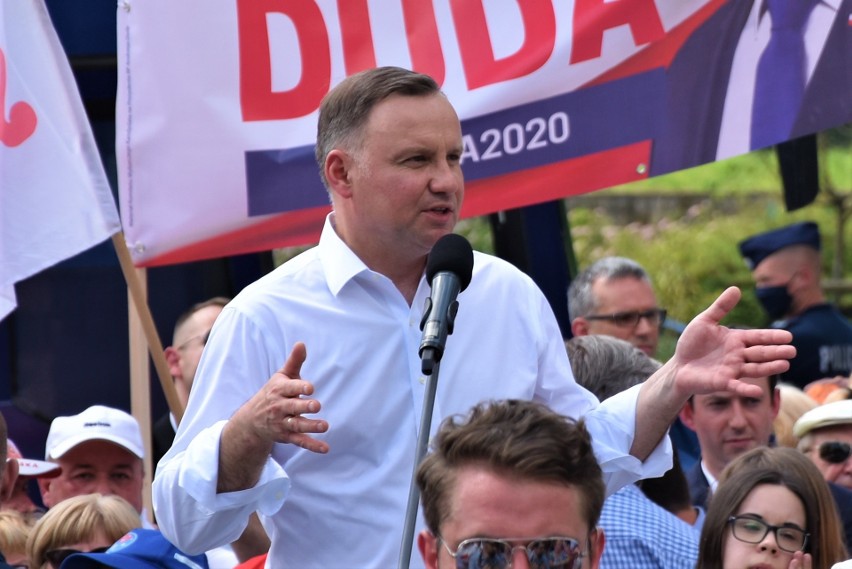 Prezydent Andrzej Duda na wiecu w Opolu. Atmosfera była...