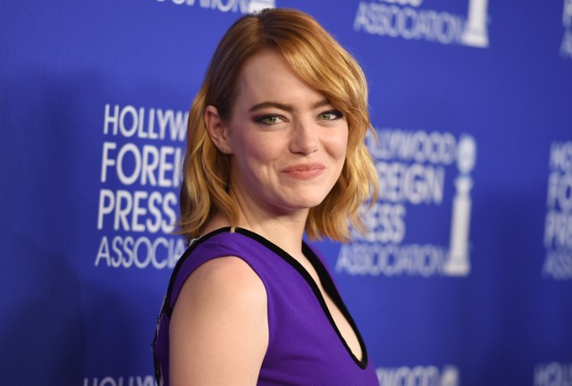 Aktorka Emma Stone na bankiecie Hollywood Foregin Press Association (04.08.2016, USA).