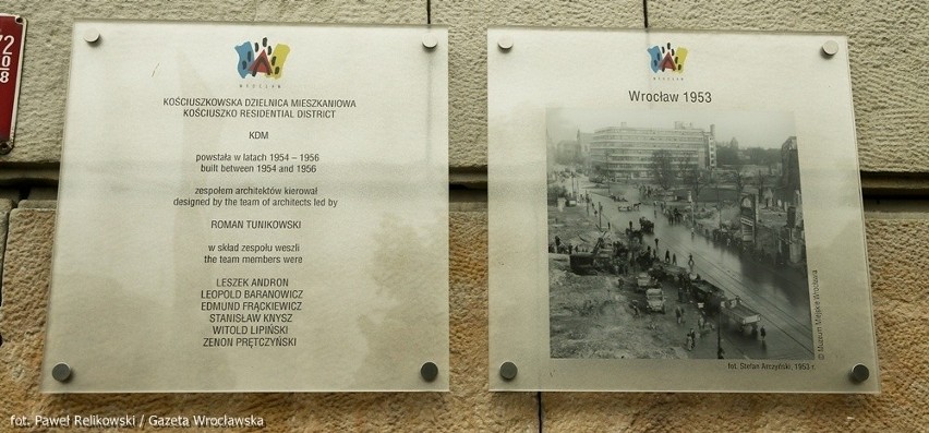 Wrocław: Odsłonili tablicę poświęconą Kościuszkowskiej Dzielnicy Mieszkaniowej (ZDJĘCIA) 