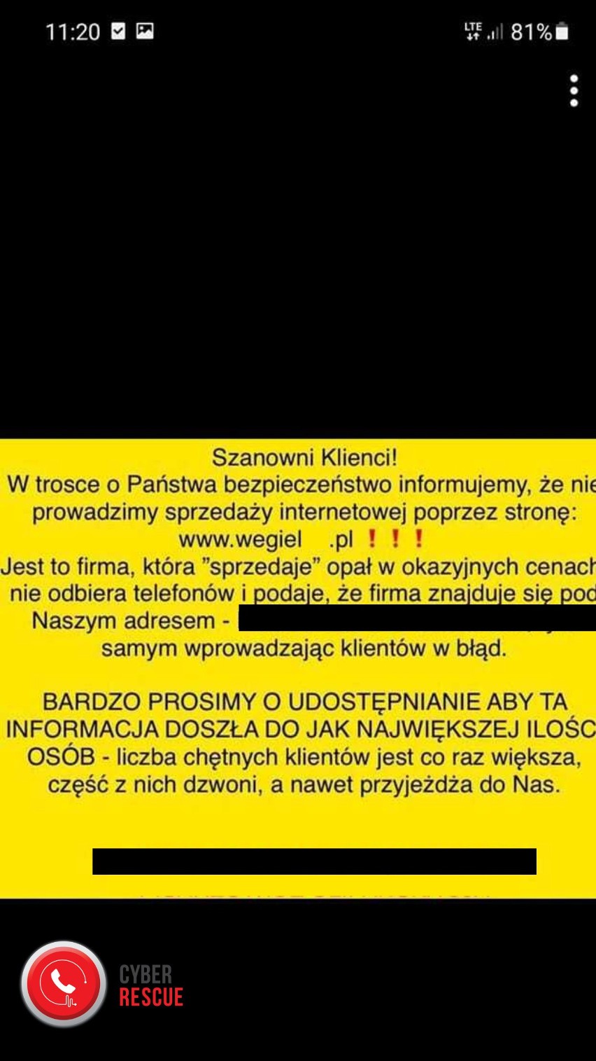 „Węgiel tanio sprzedam”. Uważaj na nowe oszustwa internetowe