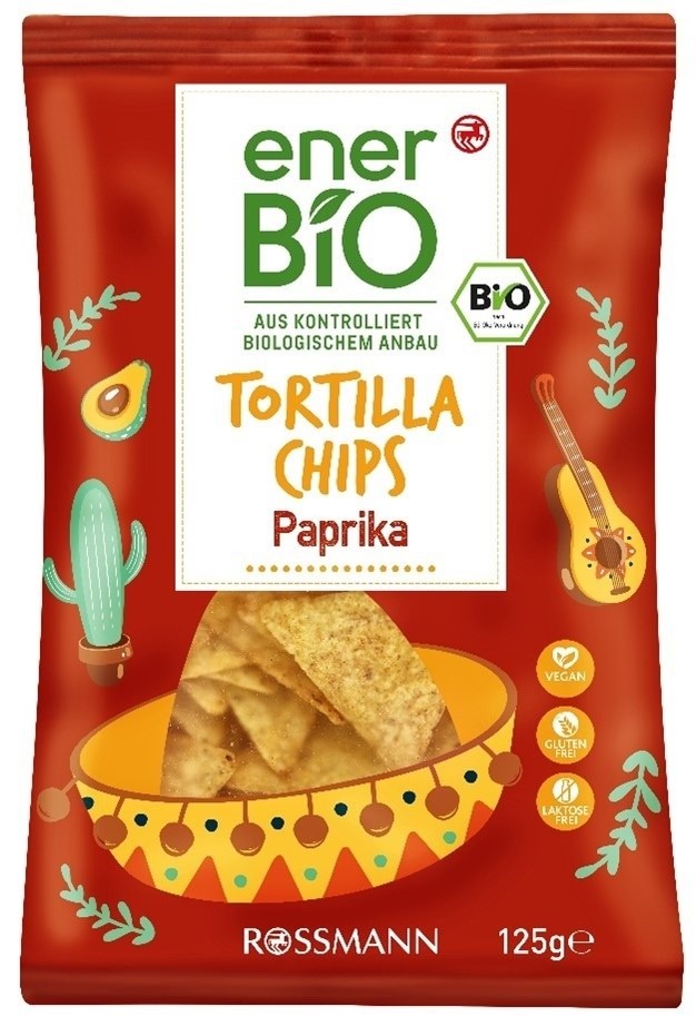 Nazwa produktu: enerBiO Tortilla Chips Paprika 125g...