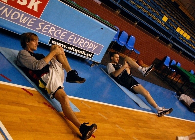 Trening przed meczem Czarni Slupsk - AZS Koszalin