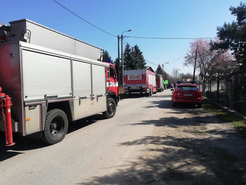 Pożar gazu wydobywającego się z uszkodzonego gazociągu w...