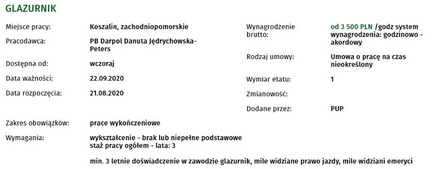Najnowsze oferty pracy w Koszalinie. Sprawdź ogłoszenia - warunki, zarobki
