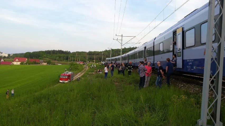 Zderzenie z pociągiem na niestrzeżonym przejeździe w powiecie włoszczowskim