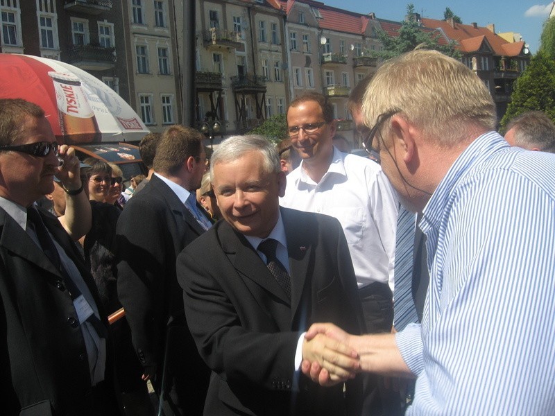 Jarosław Kaczyński na spotkaniu w Słubicach