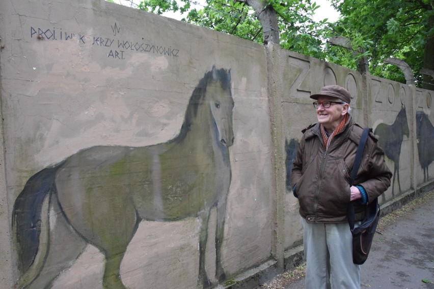 Mural przy ZOO to dzieło życia pana Jerzego. Dziś 85-letni...