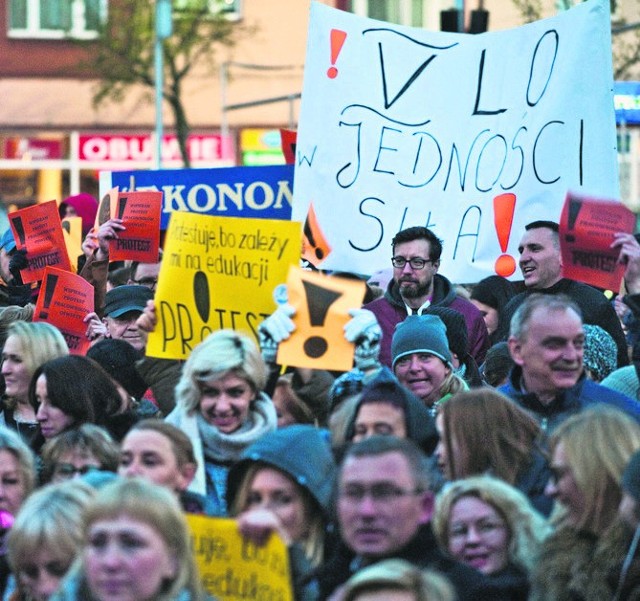 Do strajku nauczycieli, który odbył się w kwietniu, w Koszalinie przystąpiło ponad 1400 osób.