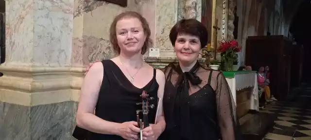 29. Międzynarodowy Festiwal Muzyki Organowej i Kameralnej w Jędrzejowie. Tym razem przed publiką wystąpiły(od lewej): Angela Prykhodko i Olena Matselyukh