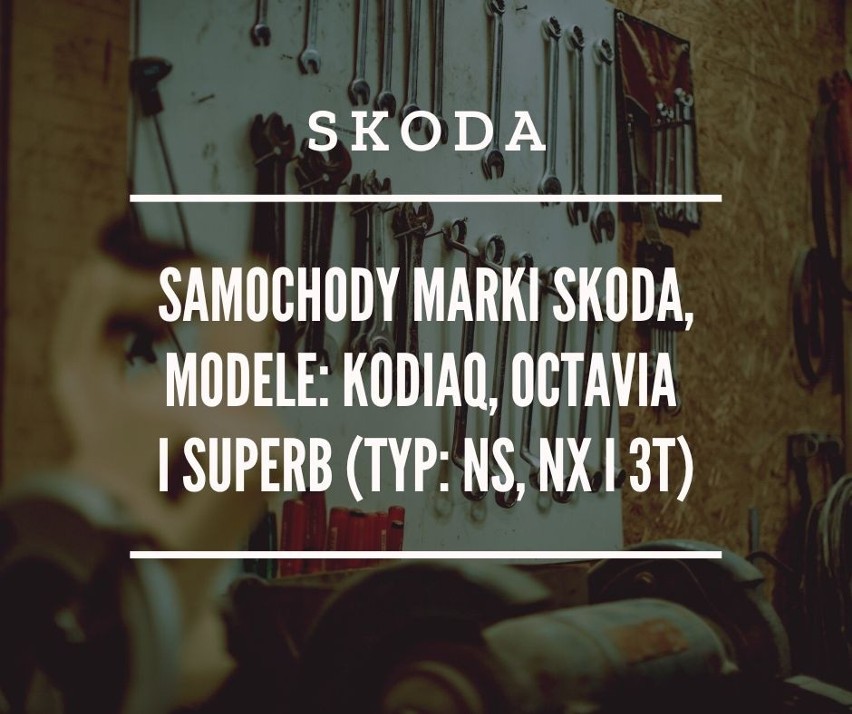 Samochody marki Skoda, modele: Kodiaq, Octavia i Superb...