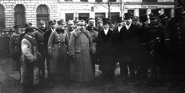 Generał Józef Haller na tczewskim rynku, 4 lutego 1920