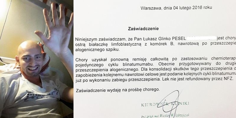 Dziadkowice. Łukasz choruje na białaczkę. Potrzebuje pomocy (zdjęcia)