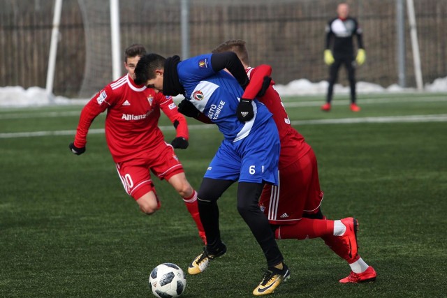 Puszcza Niepołomice - Górnik Zabrze. W niebieskim stroju Hibert Ruiz