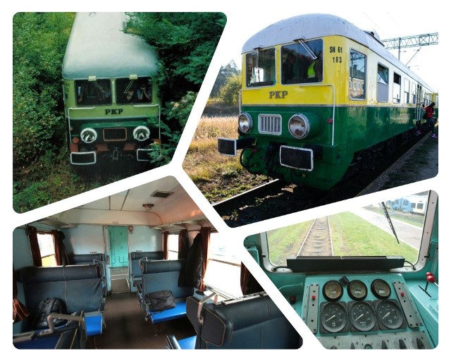 Nasz SN61-183. Zabytkowy wagon ganz - uratowany przed złomowaniem - kupiony przez nasze województwo, nie zaprezentuje się na torach. Pojazd pochodzi z 1972 roku. To jeden z dwóch wagonów motorowych w Polsce, które są na chodzie. Wagon jest unikatem, bo zachowały się wszystkie oryginalne części. Chociaż złomiarze próbowali rozkraść jego wnętrze