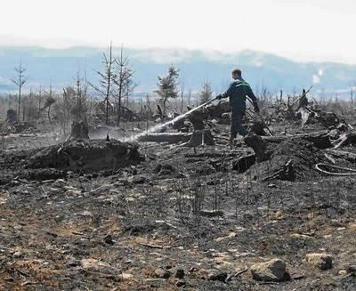 Dogaszanie pożaru po słowackiej stronie Tatr FOT. ŁUKASZ BOBEK