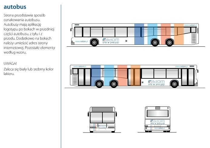 Proponowany wzór malowania autobusów, zgodny z założeniami...