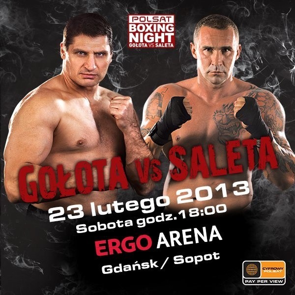 Walka Gołoty z Saletą odbędzie się 23 lutego podczas Polsat Boxing Night w Ergo Arenie.